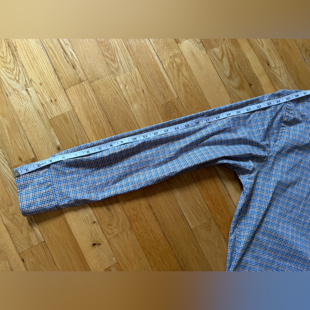 Peter Millar Collared Multicolored Plaid Button D… - image 8